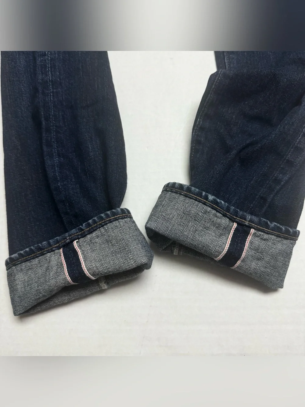 J Crew 484 Jeans Japanese Selvedge Kaihara Denim Dark Blue Button Fly 32x32 Slim